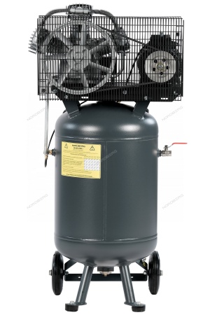 Компрессор вертикальный поршневой с ременной передачей 380 В, ресивер 100 л, 580 л/мин