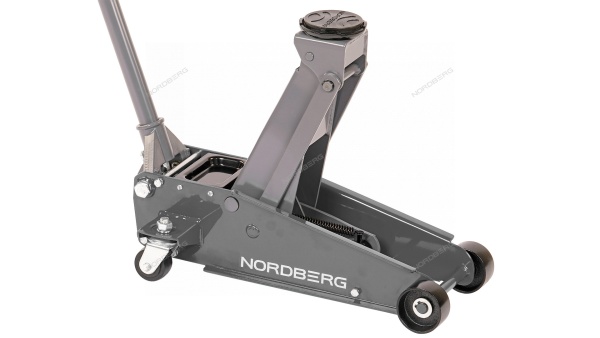 Домкрат подкатной 3 т с резиновой насадкой, быстрый подъем