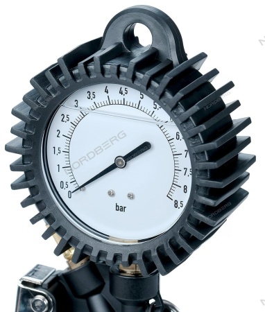 Пистолет для подкачки колес с жидкостным манометром 80 мм