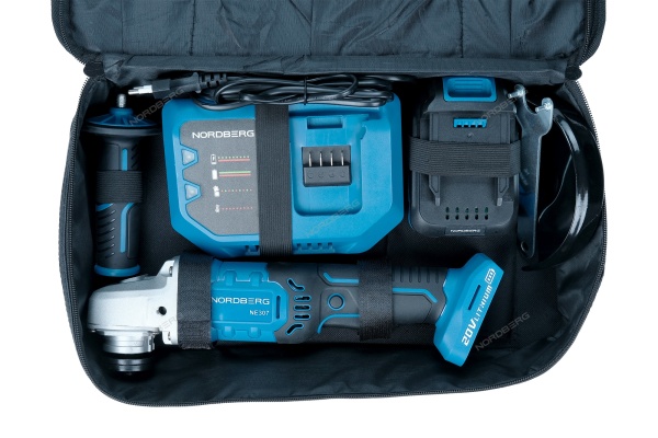 УШМ аккумуляторная, диам. диска 125 мм, 20В, с акк. и зар. уст-вом