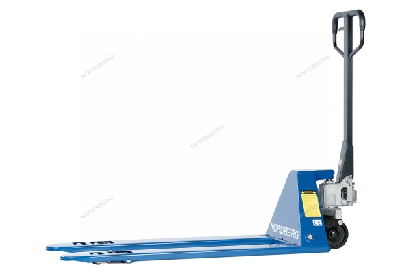 Тележка складская гидравлическая с низким подхватом 1,5 т, с ПУ колесами