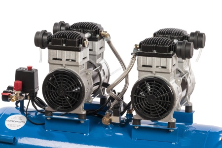 Компрессор безмасляный 220 В, ресивер 100 л, 400 л/мин