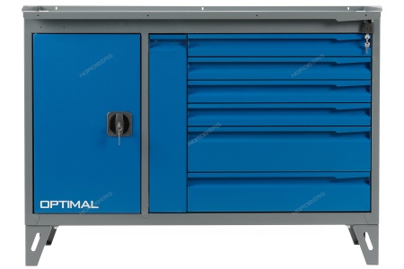 Верстак слесарный 2-х тумбовый, 7 ящиков /OPTIMAL-NW207/