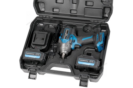 Гайковерт аккумуляторный, 1/2", 20 В, 1000 Нм, 2 аккумулятора 4A и зарядное устройство, в кейсе