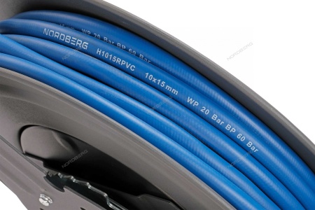 Шланг воздушный на стальной катушке, гибридный ПВХ диам. 10х15 мм, 20 м