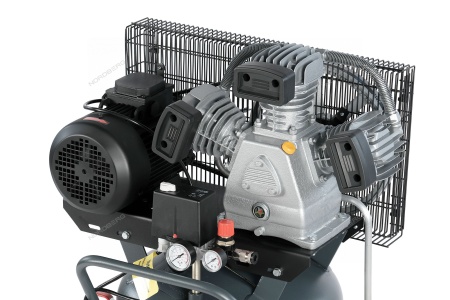 Компрессор вертикальный поршневой с ременной передачей 380 В, ресивер 100 л, 580 л/мин