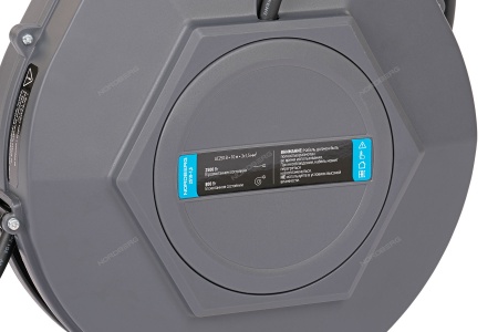 Удлинитель электрический на инерционной катушке, 10 м, 3 х 1,5 кв мм