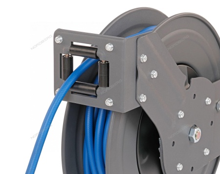 Шланг воздушный на стальной катушке, гибридный ПВХ диам. 08х12 мм, 20 м