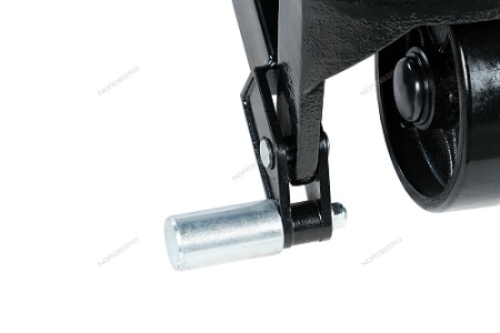 Тележка складская гидравлическая ножничная 1 т, с ПУ колесами