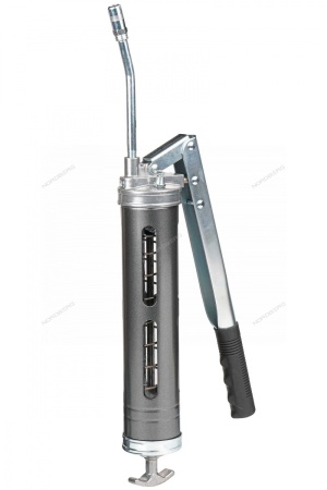 Шприц двухплунжерный для густой смазки с окнами в тубе, 400 мл