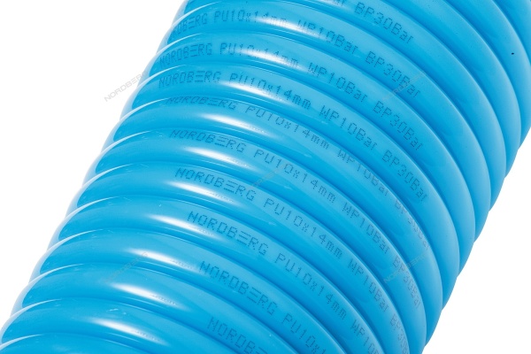 Шланг воздушный спиральный ПУ диам. 10х14 мм, 15 м