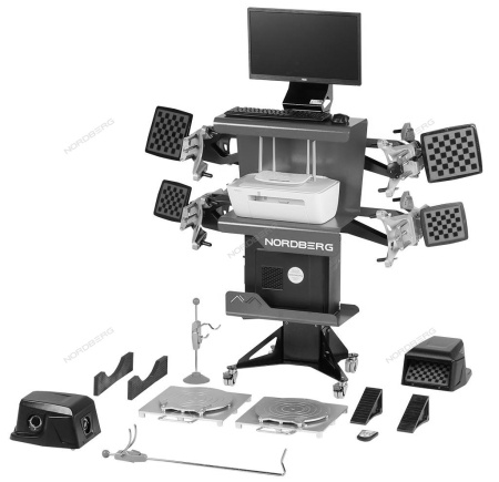 Стенд сход-развал 3D модель для ям и подъемников NORDBERG C803 (серый)