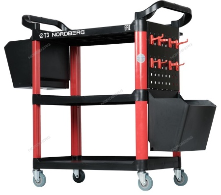 Тележка инструментальная с пластиковыми полками (состоит из 2 коробок)