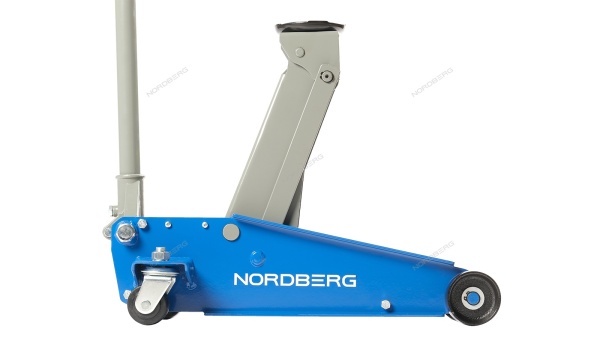 Домкрат подкатной 3 т с резиновой насадкой, быстрый подъем