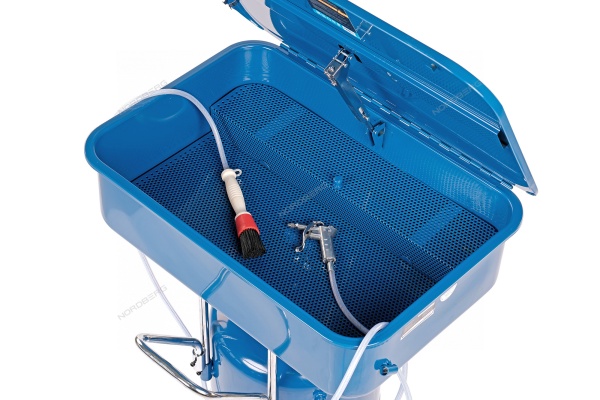 Установка для мойки деталей, 50 л, с пневмонасосом и бочкой 65 л