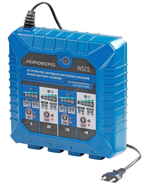 Зарядное интеллектуальное устройство 6/12 В на 4 аккумулятора