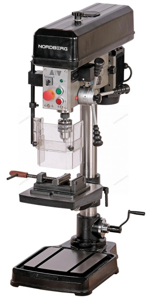 Станок сверлильный профессиональный с тисками 750 Вт, 20 мм, 5 скоростей, нарезание резьбы