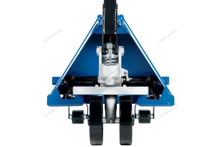 Тележка складская гидравлическая 2,5 т, усиленная, с ПУ колесами (ПРОСЛЕЖИВАЕМАЯ)