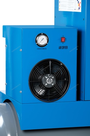 Компрессор винтовой, 7,5 кВт, 10 бар, 900 л/мин, ресивер 350 л, осушитель