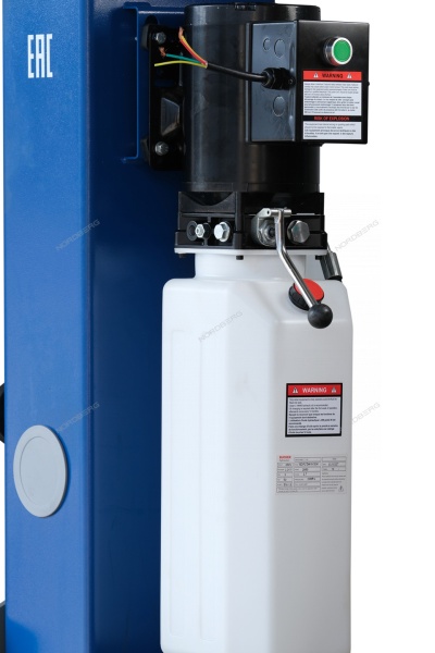 Подъемник двухстоечный 4 т, верхняя синхронизация, H=4 м, 220 В, синий