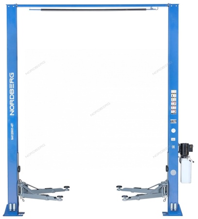 Подъемник 220V 2х стоечный 4т с верхней синхронизацией, H=3,6 м (синий)