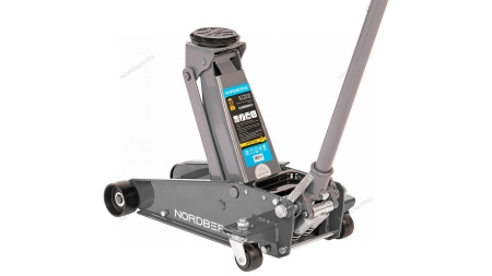 Домкрат подкатной 3 т с резиновой насадкой, быстрый подъем