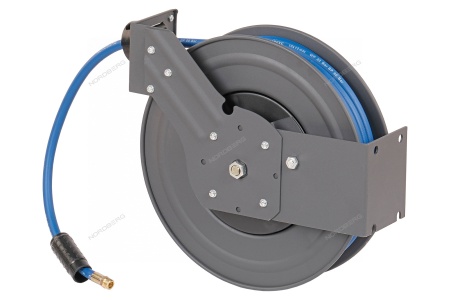 Шланг воздушный на стальной катушке, гибридный ПВХ диам. 10х15 мм, 20 м