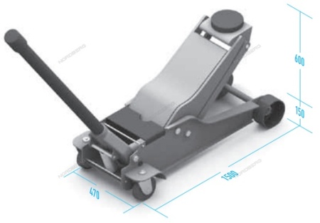 Домкрат подкатной, 10 т