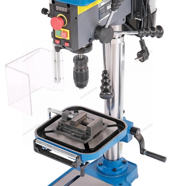 Станок сверлильный с тисками, 500 Вт, 16 мм, вариатор скорости