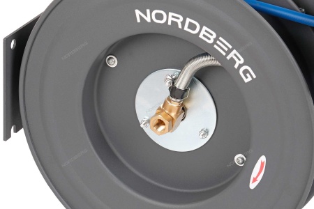 Шланг воздушный на стальной катушке, гибридный ПВХ диам. 10х15 мм, 20 м