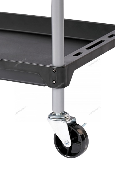 Тележка инструментальная, 3 пластиковые полки