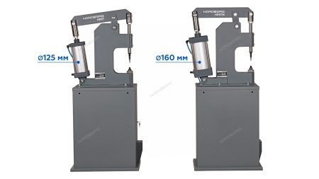 Пневматический станок для заклепки тормозных колодок, цилиндр 160, с тумбой