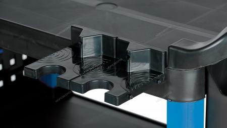 Тележка инструментальная, 3 пластиковые полки, синяя