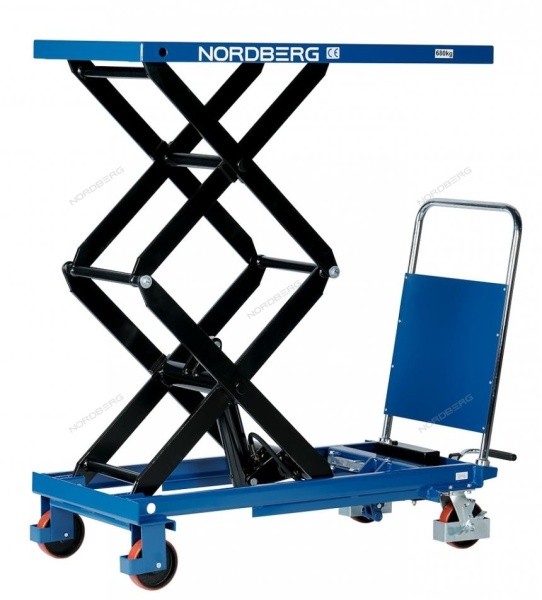 Стол подъемный гидравлический 680 кг, двойные ножницы