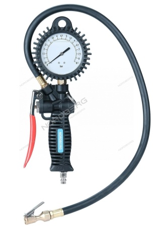Пистолет для подкачки колес с жидкостным манометром 80 мм