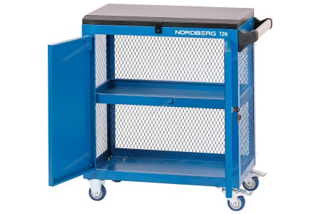 Тележка инструментальная, 3 полки с дверцами