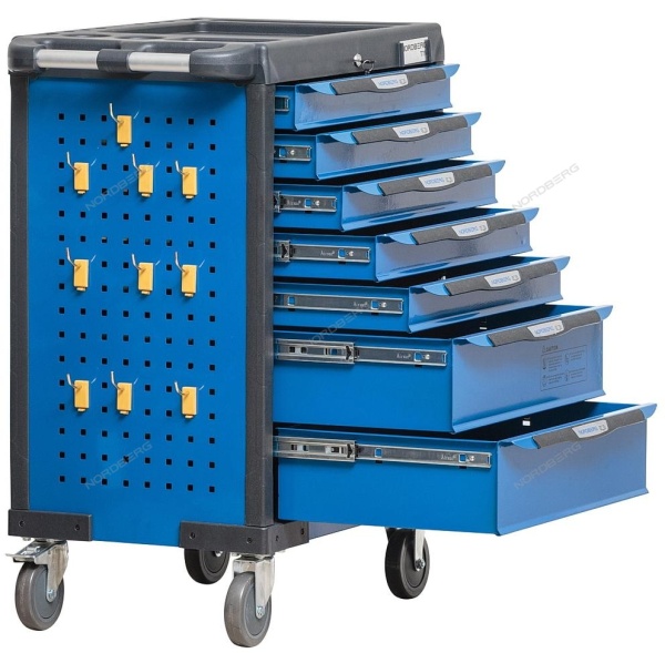 Тележка инструментальная профессиональная (синяя)