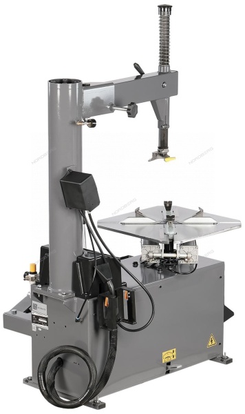 Станок шиномонтажный 380V п/автомат, 2х скоростн, зажимы 13-26", взрыв подк, серый