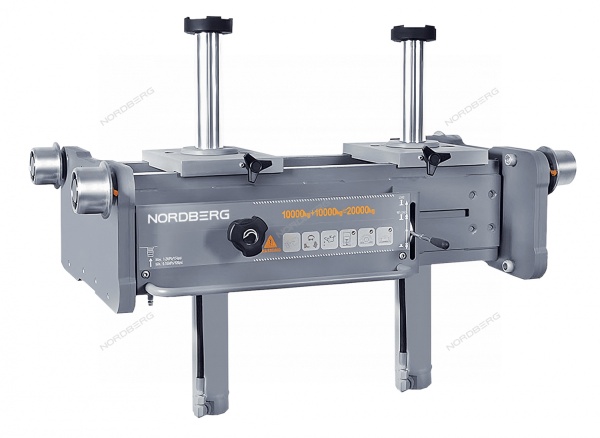 Домкрат пневмогидравлический ямный двухштоковый (канавный подъемник), 20 т