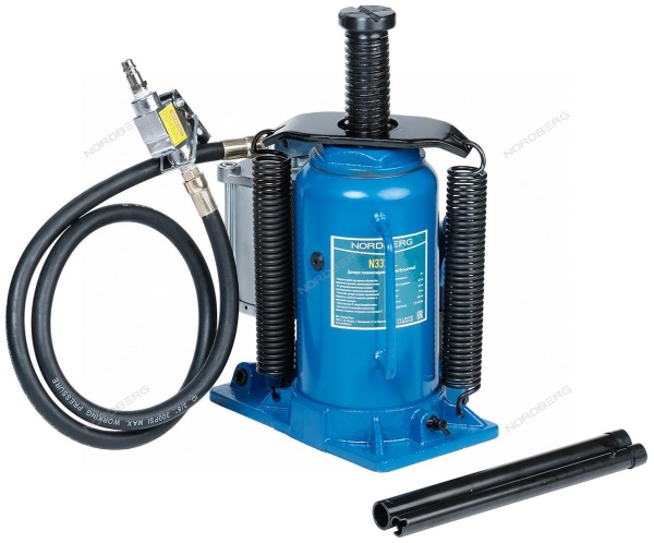 Домкрат бутылочный пневмогидравлический, 20 т