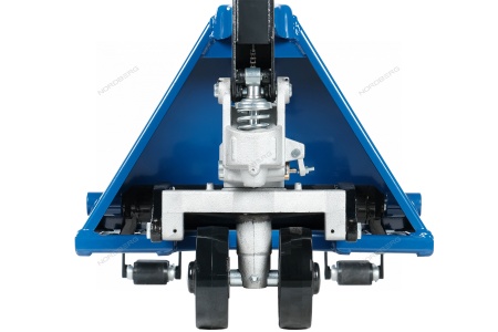 Тележка складская гидравлическая с низким подхватом 1,5 т, с ПУ колесами