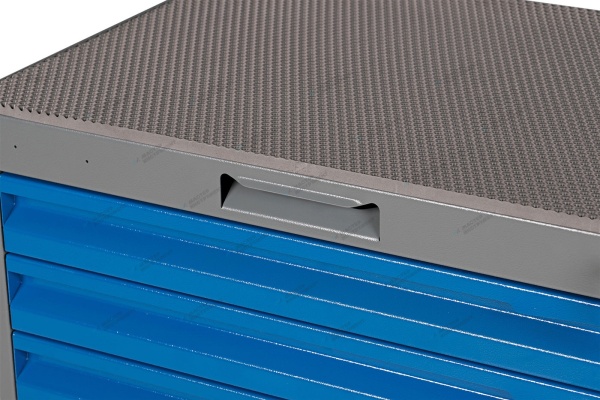 Тележка инструментальная, 6 выдвижных синих ящиков (RAL 7012/5005)