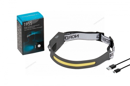 Фонарь налобный со светодиодной лентой, аккумуляторный